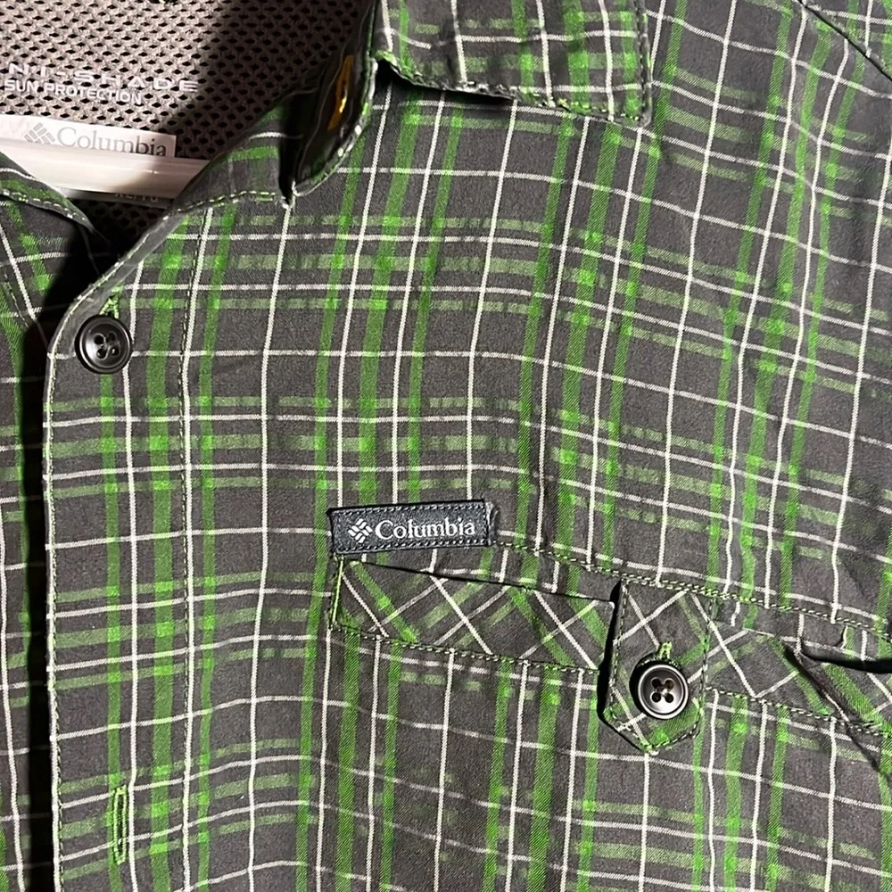 Columbia Omni-shade sun protection long sleeve shirt - green/grey - XL - Picture 2 of 4
